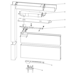 Dorma Center Hung Side Load Steel Door and Frame Complete Overhead Closer